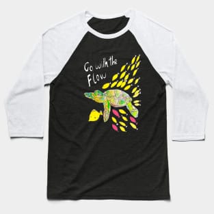 Go with the Flow Turtle Baseball T-Shirt